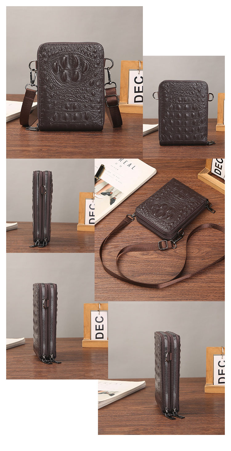 Whatna ミニワンショルダーメンズ バッグ 小型ミニバックミニポシェットポお財布 カード6枚収納 4室仕切 3way 斜め掛け セカンドバッグ 手持げバッグ ミニボディバッグ肩掛けミニ胸バッグ-1