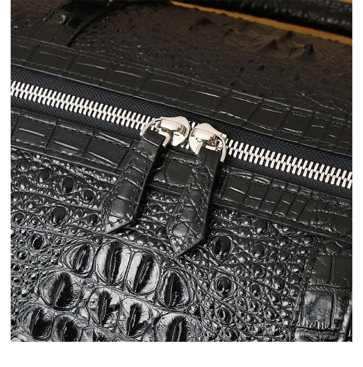 Whatna ワニ革 本革 ビジネス バッグメンズ 2way ショルダー 手提げ バッグ クロコダイル革 ブリーフケース 17インチPC対応 旅行 出張 通勤 通学 就活 面接 バッグ かばん 男性用 6363-5-9