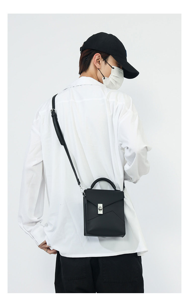 Whatna  ミニショルダーバッグ メンズ レディース 3way ミニ斜め掛け胸バッグ 手提げバッグ 手持げバッグ ミニセカンドバッグ  PUレザー カジュアル フォーマル ビジネス 通学 通勤 肩掛けバッグ 自転車かばん プレゼント男性1085-8