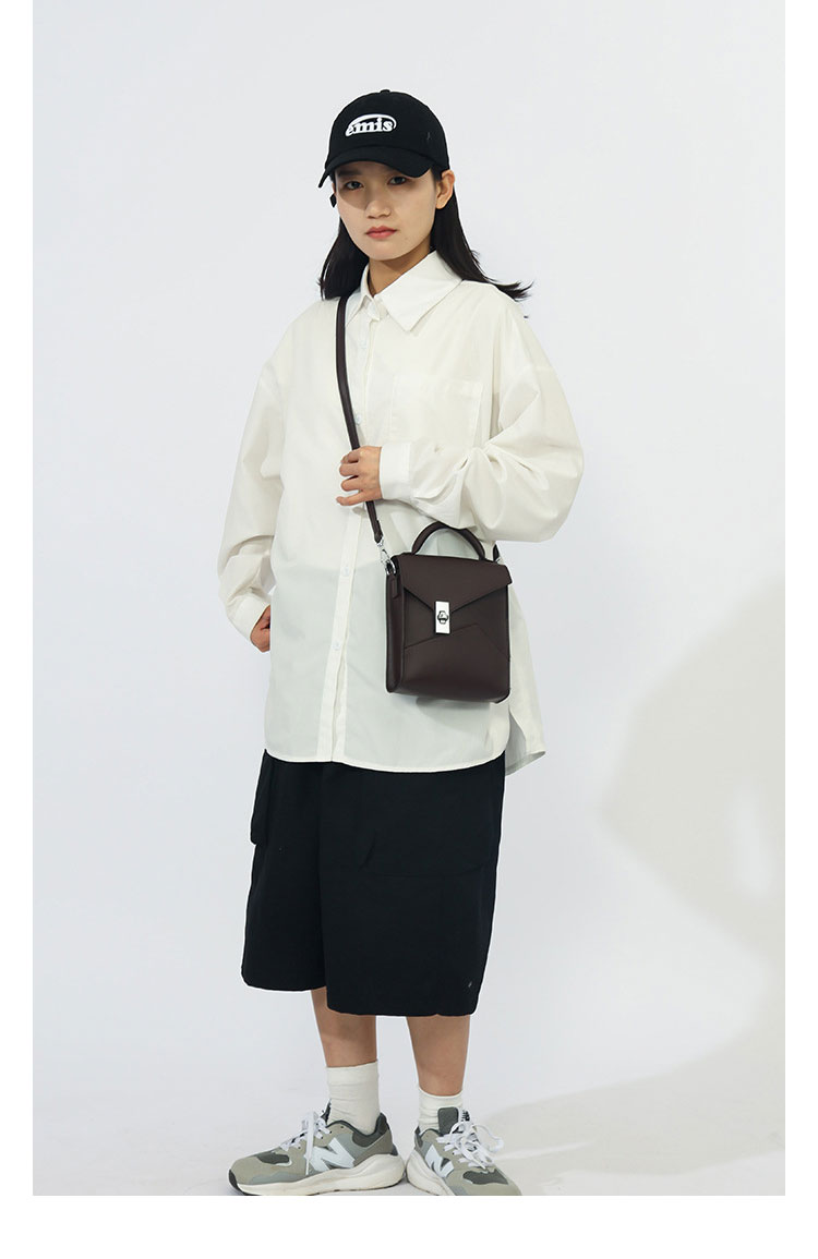 Whatna  ミニショルダーバッグ メンズ レディース 3way ミニ斜め掛け胸バッグ 手提げバッグ 手持げバッグ ミニセカンドバッグ  PUレザー カジュアル フォーマル ビジネス 通学 通勤 肩掛けバッグ 自転車かばん プレゼント男性1085-11