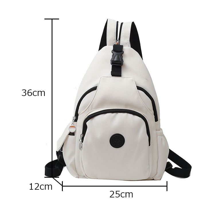 Whatna  ワンショルダーバッグ メンズ  レディース リュックバック ボディバッグ 胸バッグ 肩掛けバッグ マザーズバッグ 左右付け替え可能 A4サイズ収納可-3