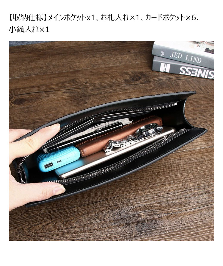 Whatna ワニ革 セカンドバッグ メンズ バッグ クラッチ バッグ 小さい カード入れ  小銭入れ お札入れクロコダイル革 結婚式 バッグ フォーマル ビジネス 冠婚葬祭 バッグ 男性用 紳士用 805-4