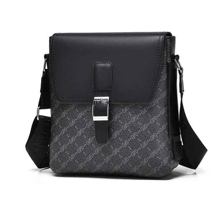 Whatna  斜めがけ ボディバッグ ワンショルダーバッグ メンズかばん 斜めがけ 肩掛けバッグメッセンジャーバッグ シンプル カジュアル ワンショルダーボディバッグPUレザ ー A4  B5 ipad Air 13.3 収納可-2