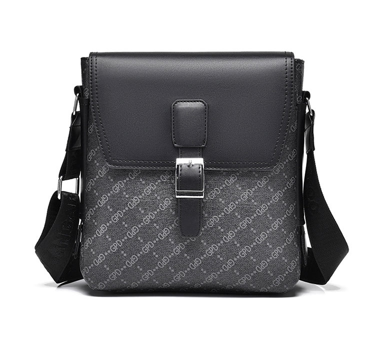 Whatna  斜めがけ ボディバッグ ワンショルダーバッグ メンズかばん 斜めがけ 肩掛けバッグメッセンジャーバッグ シンプル カジュアル ワンショルダーボディバッグPUレザ ー A4  B5 ipad Air 13.3 収納可-1