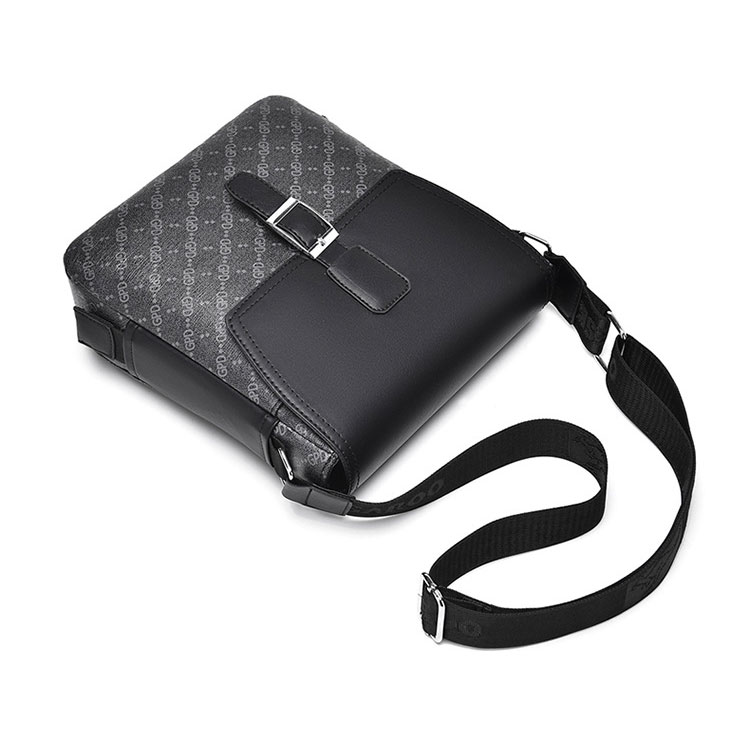 Whatna  斜めがけ ボディバッグ ワンショルダーバッグ メンズかばん 斜めがけ 肩掛けバッグメッセンジャーバッグ シンプル カジュアル ワンショルダーボディバッグPUレザ ー A4  B5 ipad Air 13.3 収納可-6