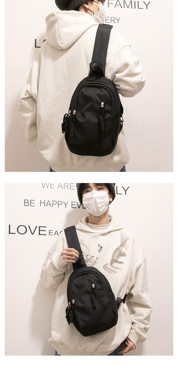 Whatna  ワンショルダーバッグ メンズ  レディース ボディバッグ 胸バッグ 肩掛けバッグ 手提げバック マザーズバッグ 2室仕切 A4サイズ収納可   左右付け替え可能-10