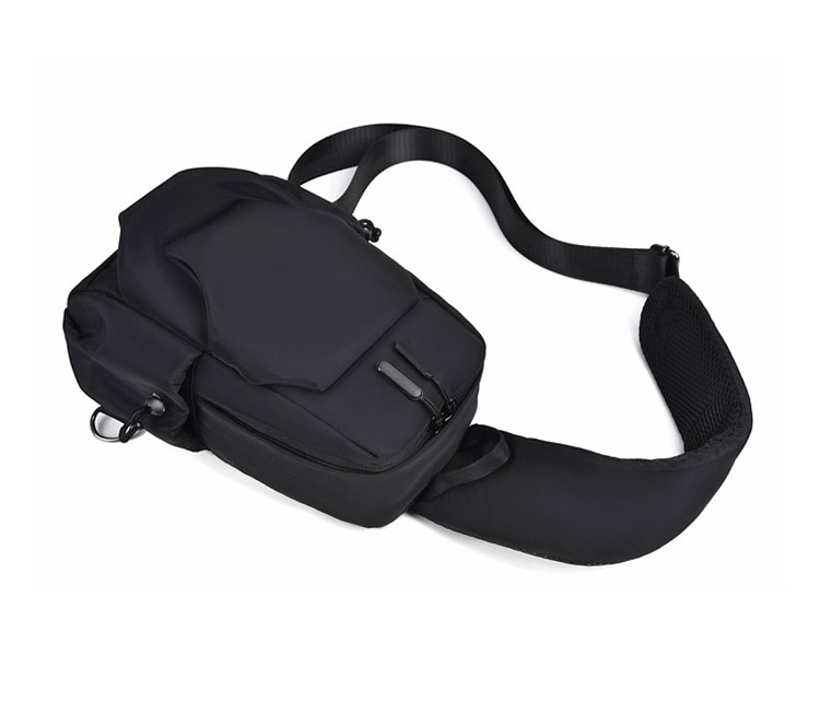 Whatna  ワンショルダーバッグ メンズ  レディース ボディバッグ 胸バッグ 肩掛けバッグ 手提げバック マザーズバッグ ダブルファスナー   左右付け替え可能-4
