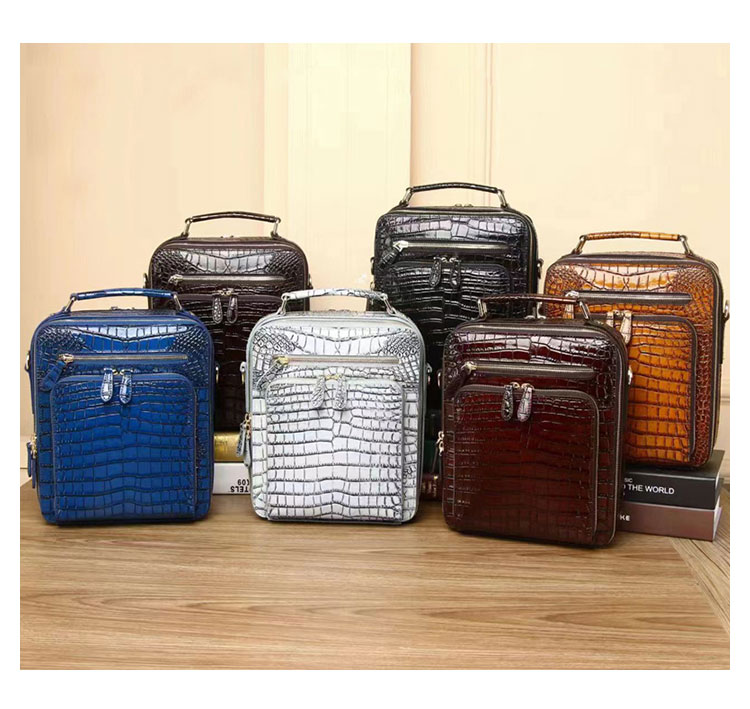 Whatna ワニ革 ワンショルダー メンズ バッグ  3way クラッチ ショルダー斜め掛け ボディバッグ 胸バッグ 肩掛けバッグ 手提げバッグ 手持げバッグ 小さい 2室仕切 クロコダイル革  鰐革 結婚式 バッグ ビジネス フォーマル 冠婚葬祭 バッグ 6006s-6