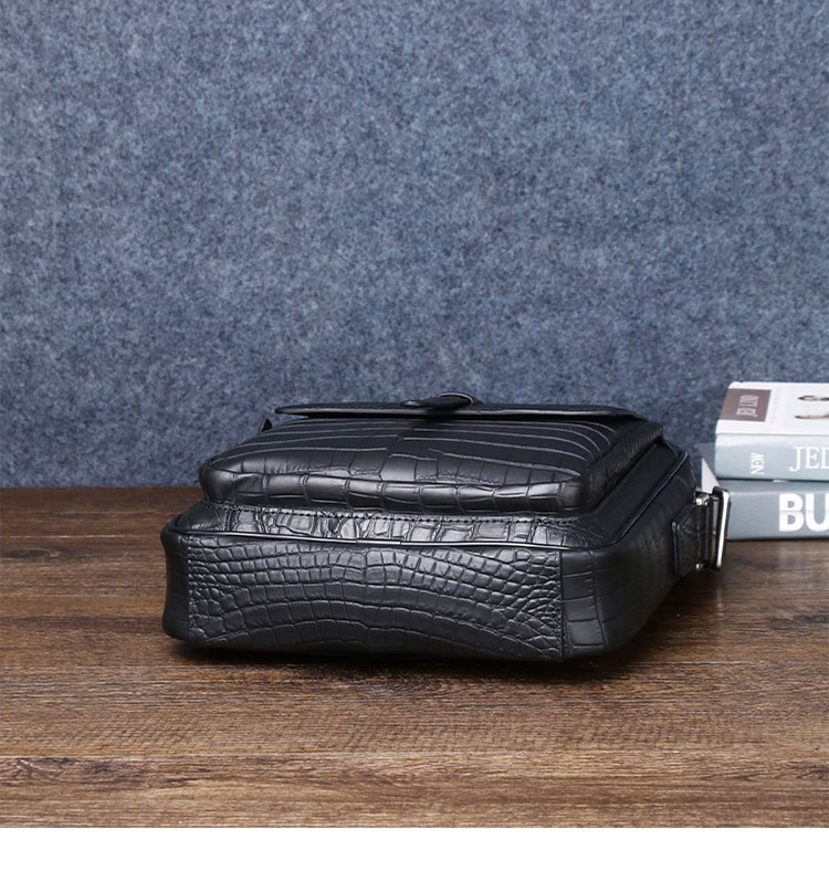 Whatna ワニ革 ワンショルダー メンズ バッグ  3way クラッチ ショルダー斜め掛け ボディバッグ 胸バッグ 肩掛けバッグ 手提げバッグ 手持げバッグ 小さい 2室仕切 クロコダイル革  鰐革 結婚式 バッグ ビジネス フォーマル 冠婚葬祭 バッグ 6313-2-4