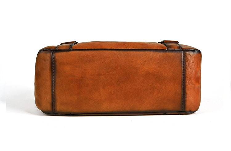 Whatna  アンティーク風合い鞣し天 然 牛革 ワンショルダーメンズ バック 3way 斜め掛け胸バッグ 手提げバッグ 手持げバッグ トートバッグセカンドバッグA4 カジュアル フォーマル ビジネス 通学 通勤 肩掛けバッグ 自転車かばん-3