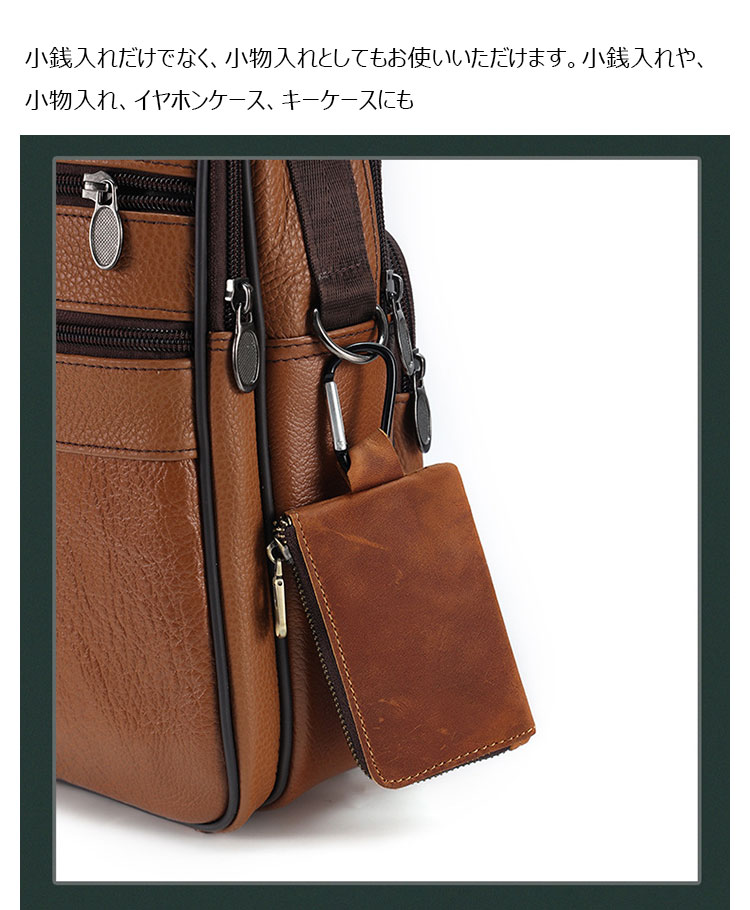 Whatna 手作り小銭入れ メンズ レディース コインケース コンパクトミニ財布 手のひらサイズ 牛 革 本 革-5