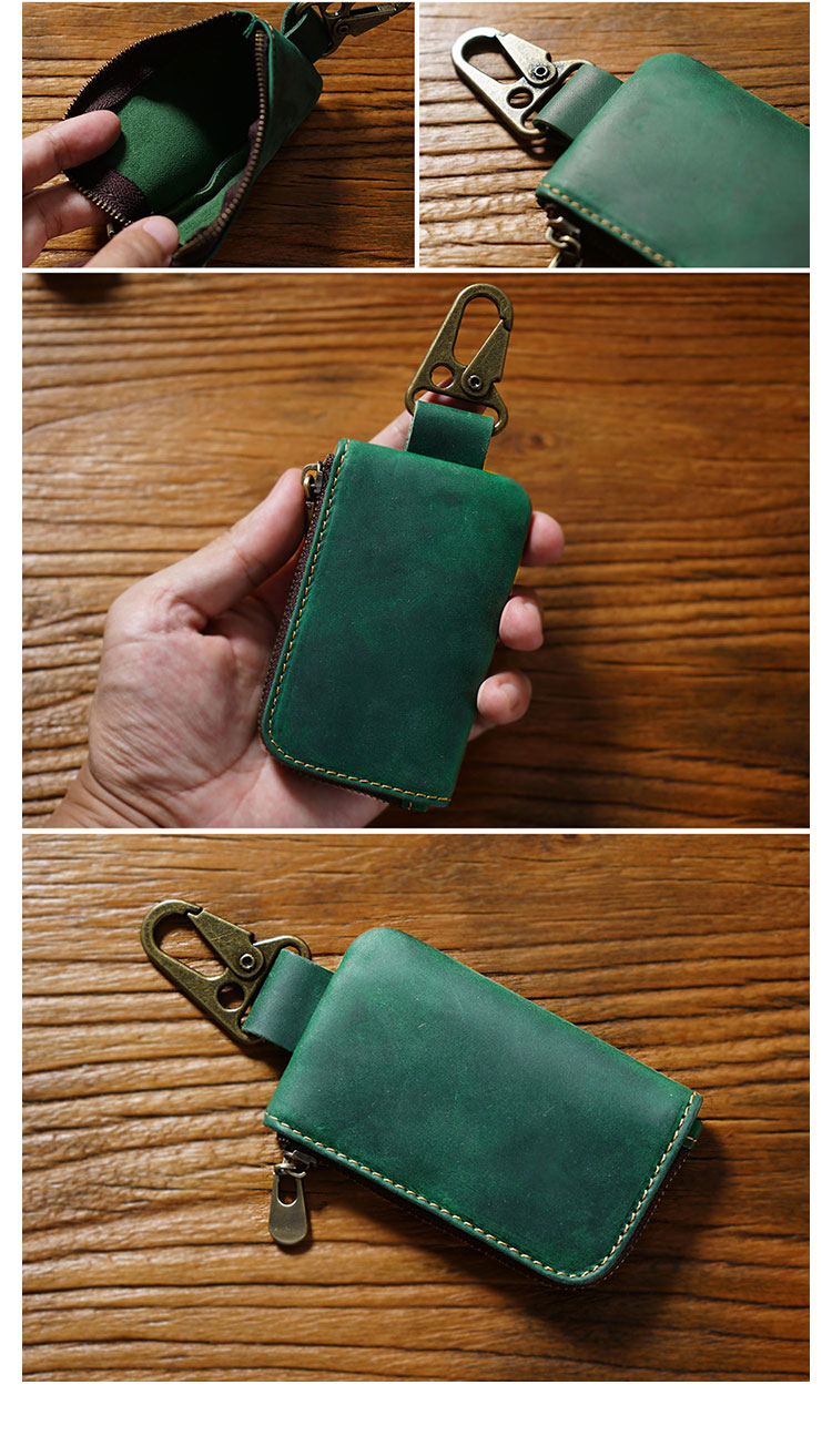 Whatna 手作り小銭入れ メンズ レディース コインケース コンパクトミニ財布 手のひらサイズ 牛 革 本 革-2