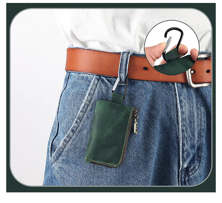 Whatna 手作り小銭入れ メンズ レディース コインケース コンパクトミニ財布 手のひらサイズ 牛 革 本 革-6