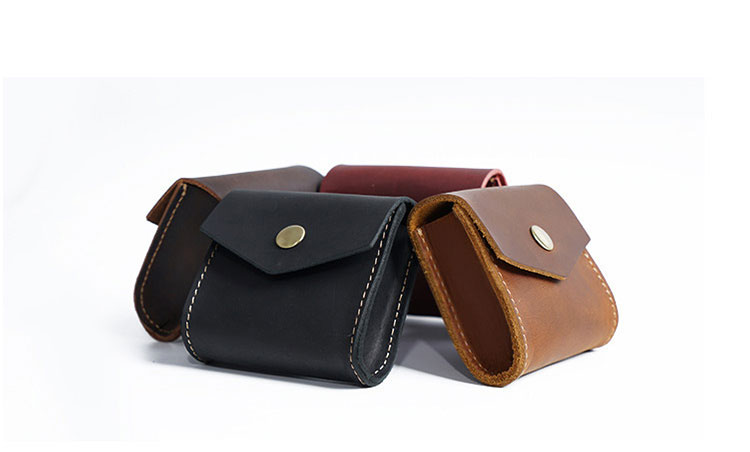 Whatna  手作り小銭入れ メンズ レディース ミニ財布 コインケース コンパクト 小物入れ 札入れ 牛 革 本 革-1