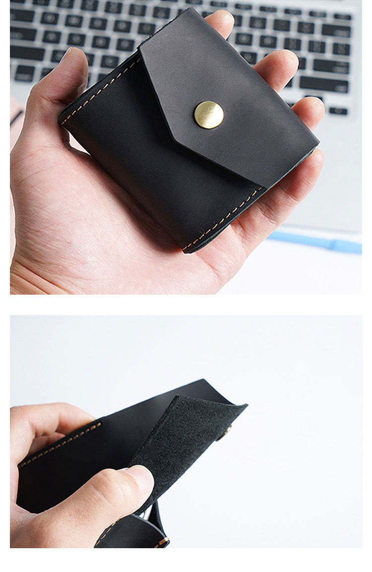 Whatna  手作り小銭入れ メンズ レディース ミニ財布 コインケース コンパクト 小物入れ 札入れ 牛 革 本 革-3