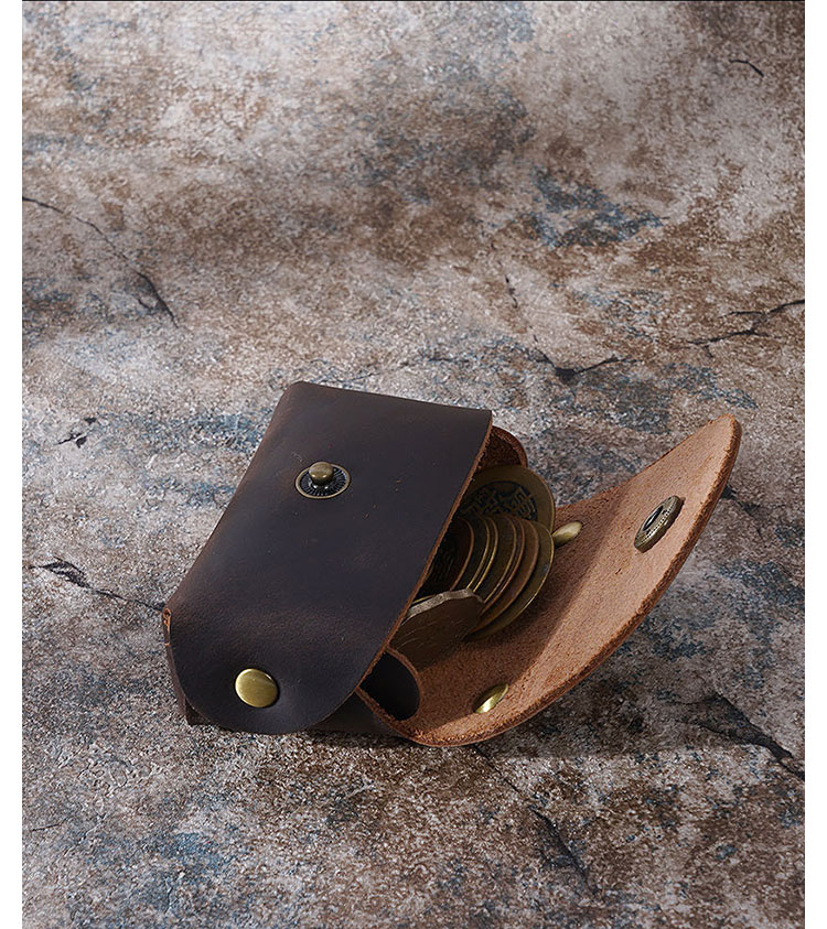 Whatna  手作り小銭入れ メンズ レディース ミニ財布 コインケース コンパクト 小物入れ 札入れ 牛 革 本 革-3