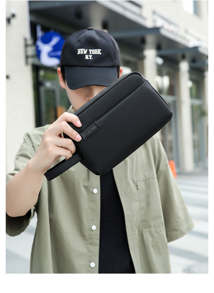 Whatna  セカンドバッグ メンズ クラッチ バッグ 防水性が高いボックス型 軽くて持 ハンドバッグ手持ちバッグ 手提げバッグ 化粧バッグフォーマル 結婚式 葬式 冠婚葬祭 パーティー バッグ-11