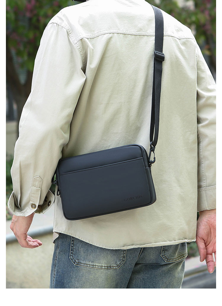 Whatna ワンショルダーバッグ メンズ ショルダーバッグ ボディー バッグ 斜め掛けバッグ 肩掛け胸バッグ 手持ちバッグ セカンドバッグ メッセンジャーバッグ 2室仕切 小さい 軽くて持防 水性が高い ショルダー肩掛けバッグ 男女兼用-13