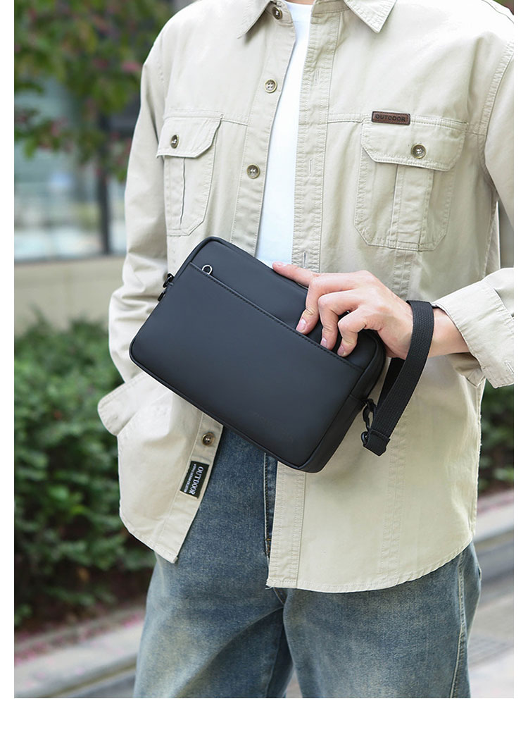Whatna ワンショルダーバッグ メンズ ショルダーバッグ ボディー バッグ 斜め掛けバッグ 肩掛け胸バッグ 手持ちバッグ セカンドバッグ メッセンジャーバッグ 2室仕切 小さい 軽くて持防 水性が高い ショルダー肩掛けバッグ 男女兼用-11