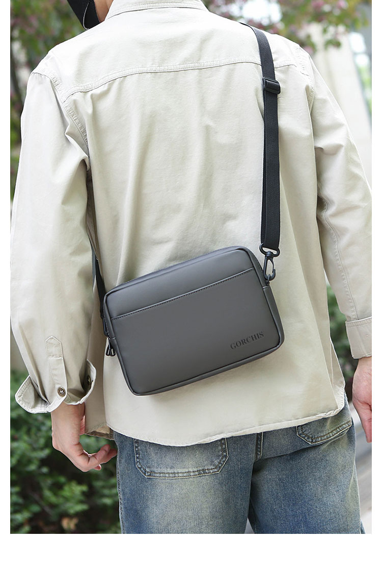 Whatna ワンショルダーバッグ メンズ ショルダーバッグ ボディー バッグ 斜め掛けバッグ 肩掛け胸バッグ 手持ちバッグ セカンドバッグ メッセンジャーバッグ 2室仕切 小さい 軽くて持防 水性が高い ショルダー肩掛けバッグ 男女兼用-9