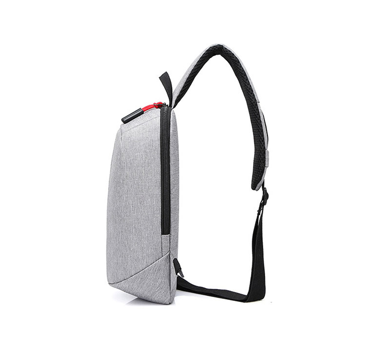 Whatna  ワンショルダーバッグ メンズ  レディース ボディバッグ 胸バッグ 肩掛けバッグ 手提げバック マザーズバッグ ダブルファスナー   左右付け替え可能 軽くて持 防水性が高い-3