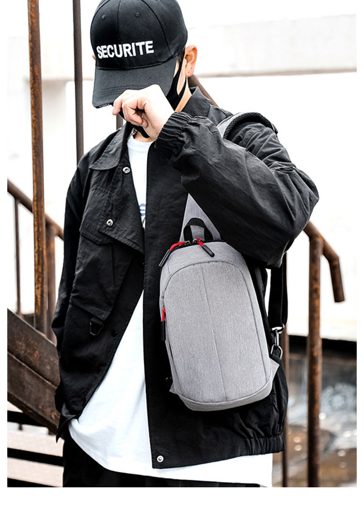 Whatna  ワンショルダーバッグ メンズ  レディース ボディバッグ 胸バッグ 肩掛けバッグ 手提げバック マザーズバッグ ダブルファスナー   左右付け替え可能 軽くて持 防水性が高い-13