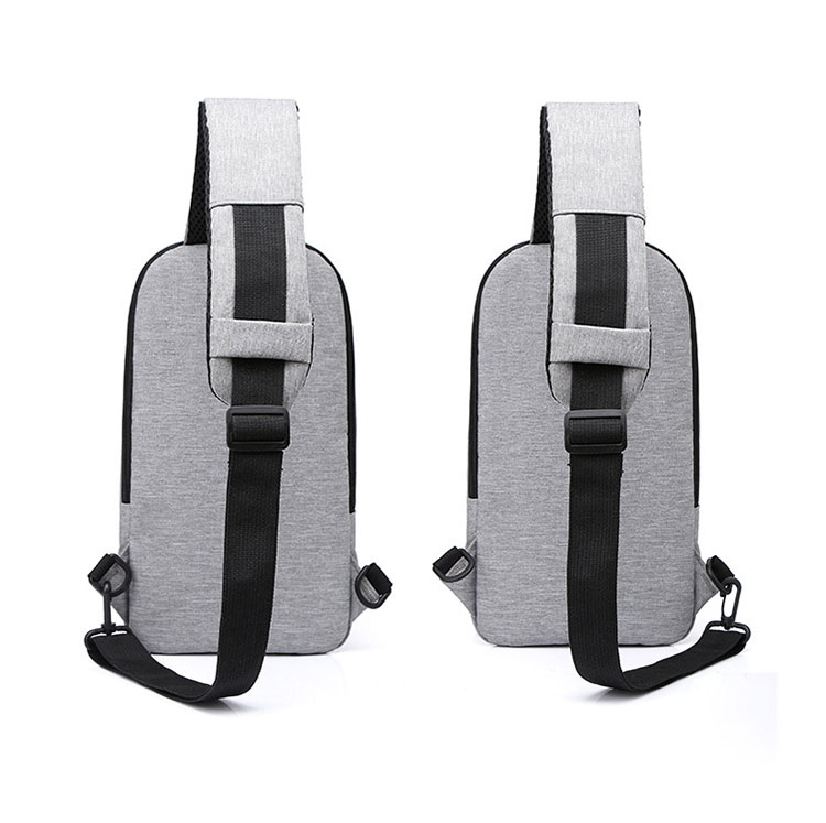 Whatna  ワンショルダーバッグ メンズ  レディース ボディバッグ 胸バッグ 肩掛けバッグ 手提げバック マザーズバッグ ダブルファスナー   左右付け替え可能 軽くて持 防水性が高い-4