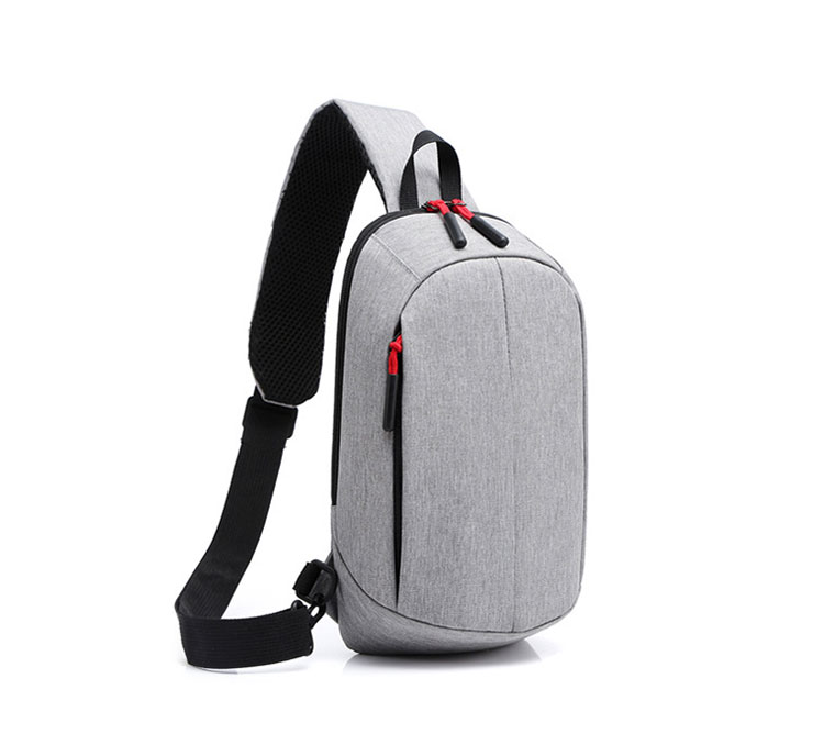 Whatna  ワンショルダーバッグ メンズ  レディース ボディバッグ 胸バッグ 肩掛けバッグ 手提げバック マザーズバッグ ダブルファスナー   左右付け替え可能 軽くて持 防水性が高い-2