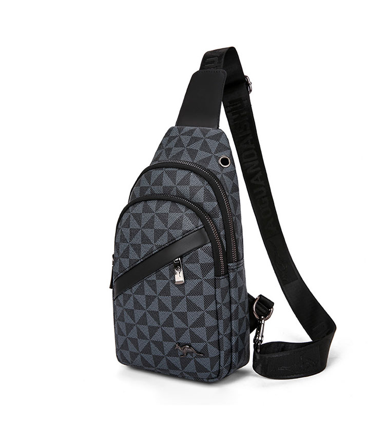 ワンショルダーメンズ ボディバッグ 斜め掛けバッグ肩掛け 胸バッグ メッセンジャーバッグ PUレザー大容量 イヤホン穴付き 左右に付け替え可 軽量 男女兼用-2