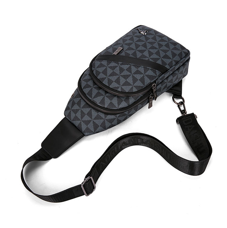 ワンショルダーメンズ ボディバッグ 斜め掛けバッグ肩掛け 胸バッグ メッセンジャーバッグ PUレザー大容量 イヤホン穴付き 左右に付け替え可 軽量 男女兼用-4