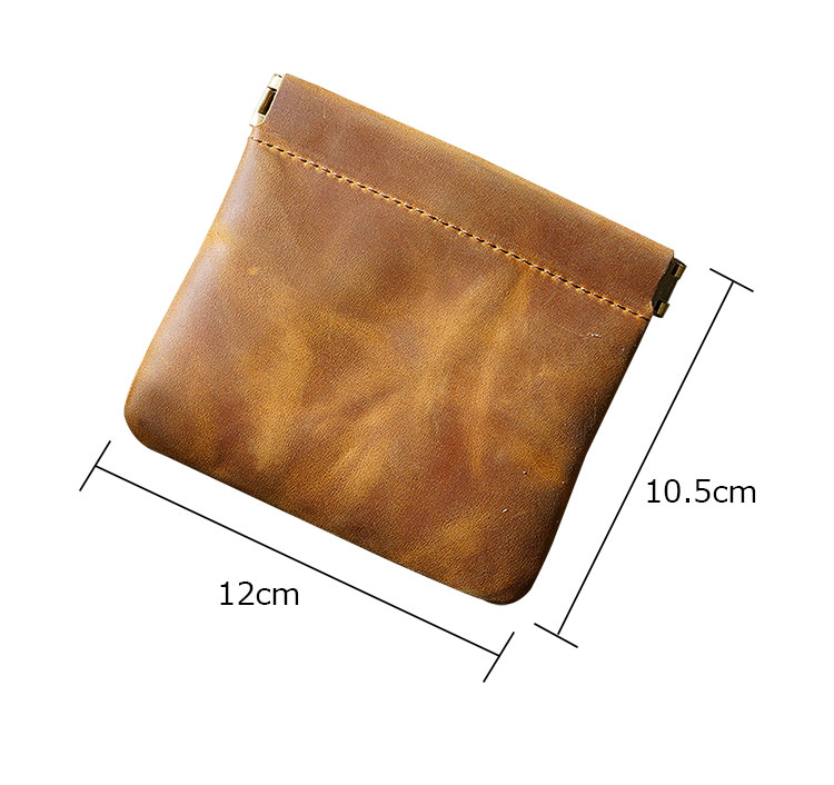 Whatna 天 然 厚 手 牛革 小銭入れ コインケース メンズ レディースミニ財布 小さい財布 札入れ カードケース 本革 イヤホン収納ケース PL-112-3