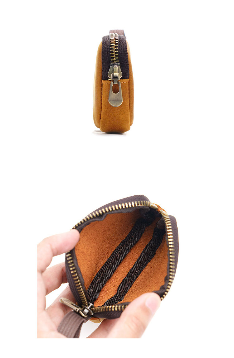 Whatna 天 然 厚 手 牛革 小銭入れ コインケース メンズ レディースミニ財布 小さい財布 札入れ カードケース 本革 イヤホン収納ケース PL-118-3