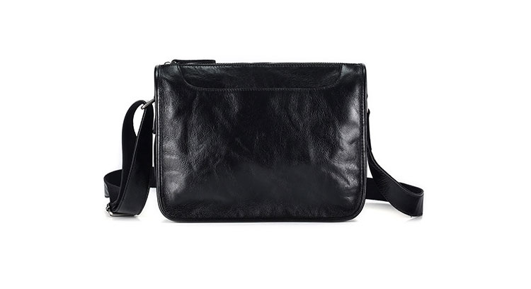 Whatna アンティーク風合い鞣し天 然 牛革ショルダーバッグ メンズ メッセンジャーバッグ 小さめ ビジネスバッグ ipad 10.5収納可 横 型 本革通勤 通学 斜めがけバッグ 自転車 かばん男性用  黒6757-2