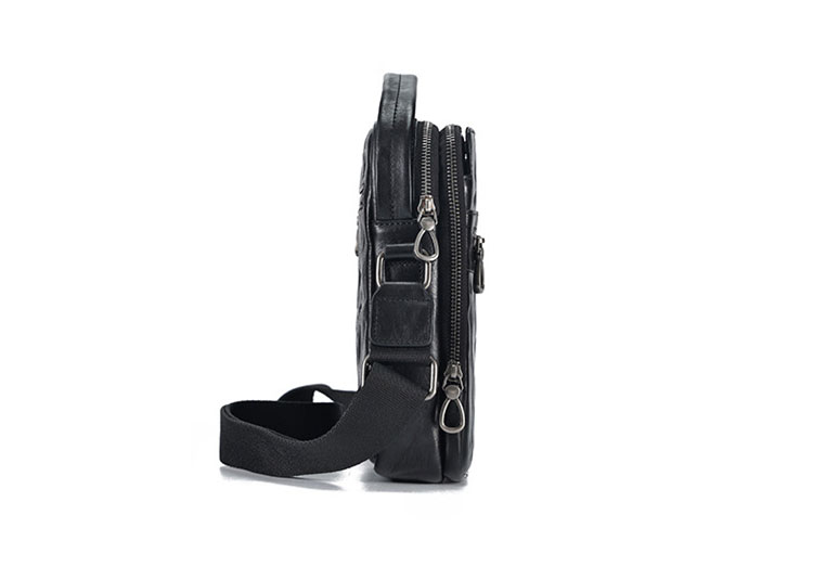 Whatna アンティーク風合い鞣し天 然 牛革ショルダーバッグ メンズ 3way 斜め掛け ボディバッグ 肩掛け バッグ 胸バッグ セカンドバッグ 2室仕切 ipad Mini 収納可 結婚式 バッグ ビジネス フォーマル 冠婚葬祭 バッグ 6668-2