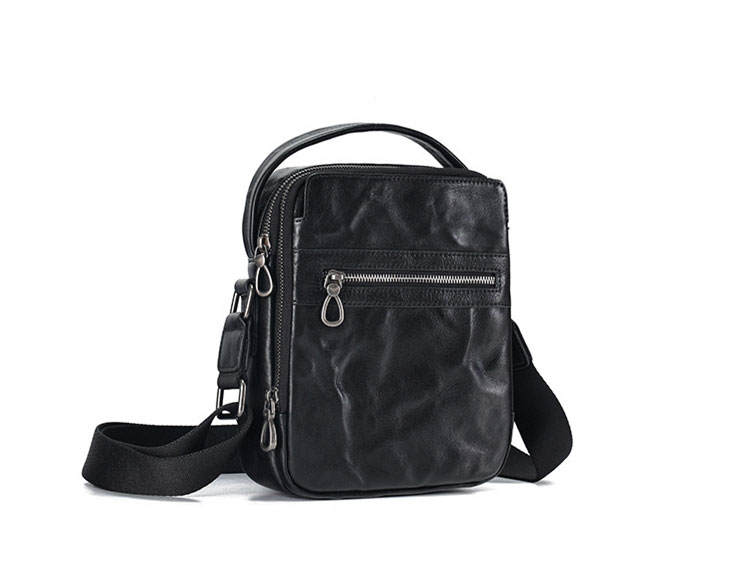 Whatna アンティーク風合い鞣し天 然 牛革ショルダーバッグ メンズ 3way 斜め掛け ボディバッグ 肩掛け バッグ 胸バッグ セカンドバッグ 2室仕切 ipad Mini 収納可 結婚式 バッグ ビジネス フォーマル 冠婚葬祭 バッグ 6668-1