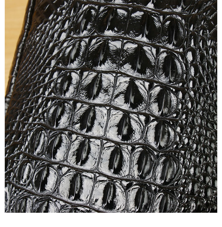 Whatna クロコダイル革 本革 斜めがけ ボディバッグ ワンショルダー メンズバッグ ボディ斜め掛け胸バッグ ワニ革 厚手 レザー 黑 ブラウン 6536-12