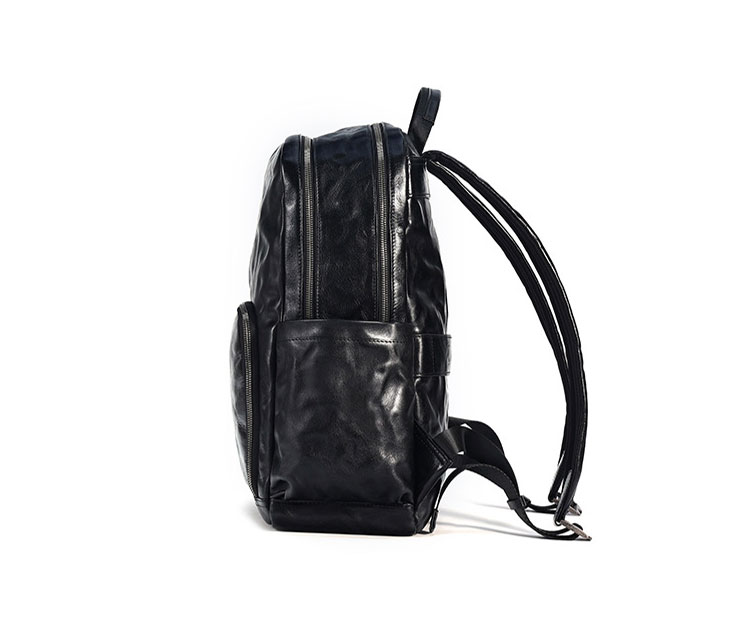 Whatna アンティーク風合い鞣し天 然 牛革ビジネスバッグメンズバッグ 手提げ・リュックの2WAY厚 手 本革 レザー A4 17インチpc収納可 旅行 出張用 通勤 通学 就活 面接 バッグ かばん 男性用 黒6691-3