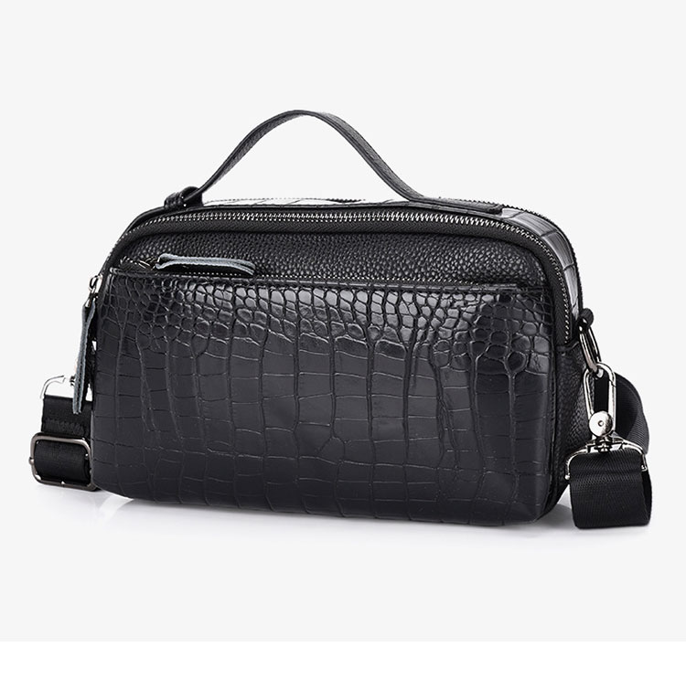 Whatna ワンショルダーバッグ メンズ 3way 手提げバッグ 手持げバッグ セカンドバッグ 斜め掛け ボディバッグ 胸バッグトートバッグ 厚手PUレザー カジュアル フォーマル ビジネス 通学 通勤 肩掛けバッグ-2