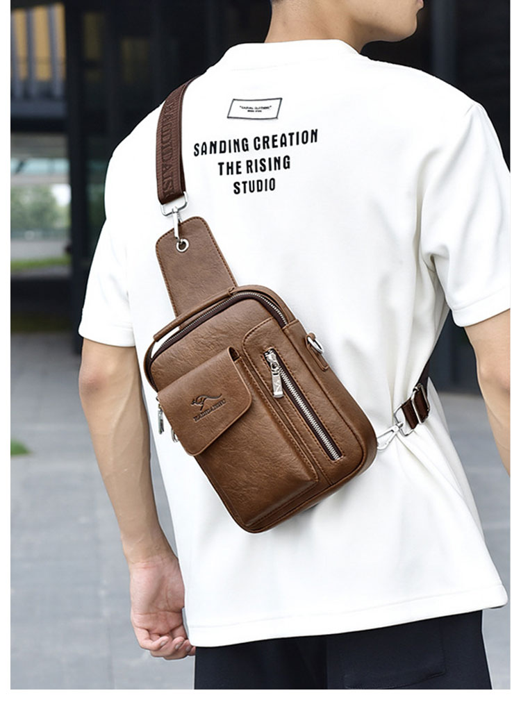 Whatna ワンショルダーバッグ メンズ 3way 斜め掛け ボディバッグ 胸バッグ  手提げバッグ セカンドバッグ 手持げバッグ 厚手PUレザー カジュアル フォーマル ビジネス 通学 通勤 肩掛けバッグ-13