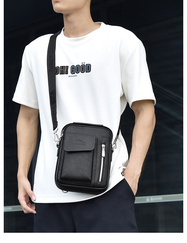 Whatna ワンショルダーバッグ メンズ 3way 斜め掛け ボディバッグ 胸バッグ  手提げバッグ セカンドバッグ 手持げバッグ 厚手PUレザー カジュアル フォーマル ビジネス 通学 通勤 肩掛けバッグ-14