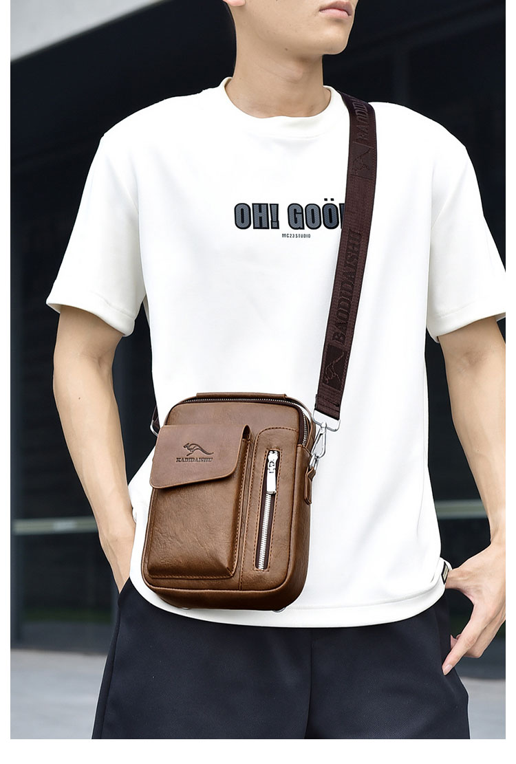 Whatna ワンショルダーバッグ メンズ 3way 斜め掛け ボディバッグ 胸バッグ  手提げバッグ セカンドバッグ 手持げバッグ 厚手PUレザー カジュアル フォーマル ビジネス 通学 通勤 肩掛けバッグ-12