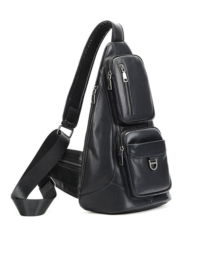 Whatna アンティーク風合い鞣し天 然 牛 革 斜めがけ ボディバッグ ワンショルダー メンズ ボディ斜め掛け 胸バッグ 肩掛けバック本革 厚手 レザー 左右付け替え可能 9176-2