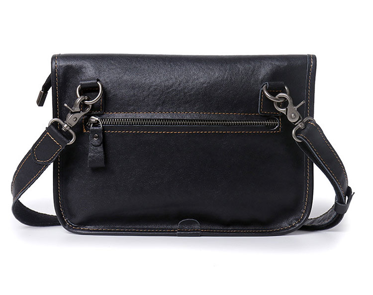Whatna アンティーク風合い鞣し 牛 革ワンショルダーバッグ メンズ 3way クラッチ ショルダー 肩掛けバッグ ボディ斜め掛け胸バッグ ボディーバッグ セカンド バッグ 小さい  結婚式 バッグ ビジネス フォーマル 冠婚葬祭 バッグ紳士用 男性用-2