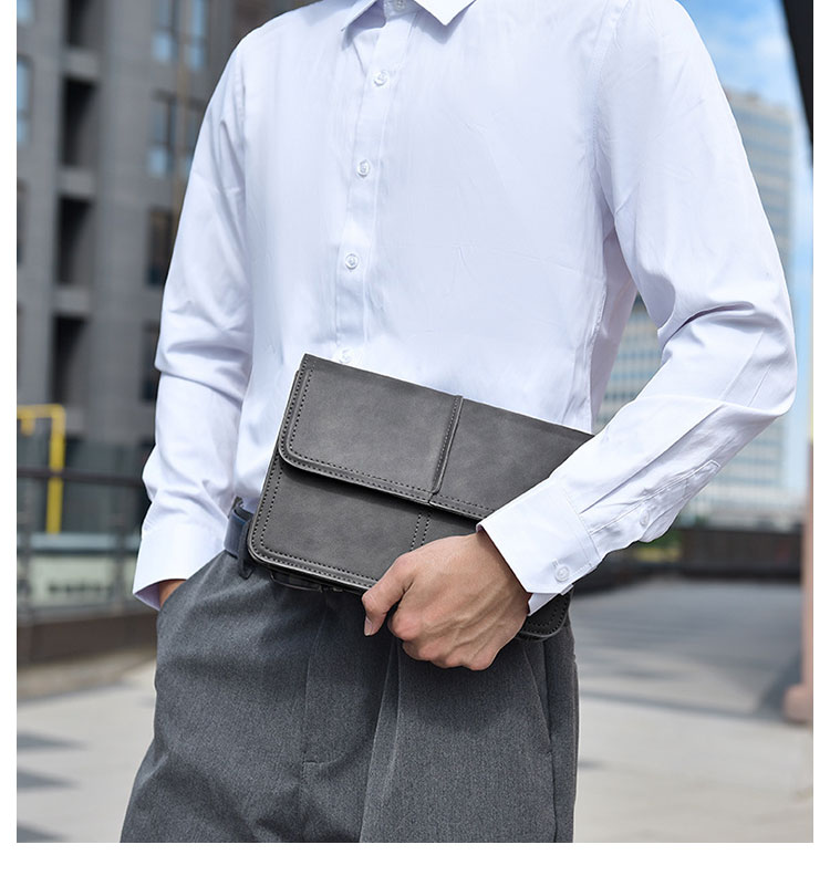 Whatna 2way 革 ミニセカンドバッグ メンズ バッグ クラッチ バッグ 小さい Ipad Mini収納可 厚手 レザー ハンドストラップ付 カード6枚収納可  手持ちバッグ 結婚式 バッグ フォーマル  ビジネス 冠婚葬祭 バッグ 男性用 紳士用 6999-10