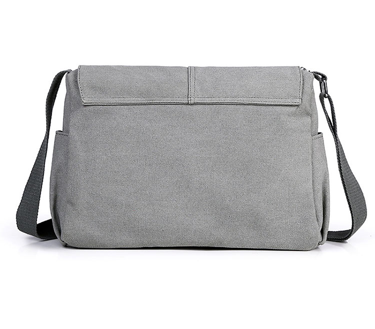 Whatna フラップ 厚 手 帆布 ショルダーバッグ メンズ メッセンジャーバッグ 厚 手 キャンバス 横型 大さめビジネスバッグ A4 15インチPC収納可 肩掛け 通勤 通学斜めがけバッグ 防水 バッグ 自転車 かばん男性用820-3