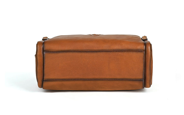 Whatna アンティーク風合い鞣し天 然 牛 革 斜めがけ ボディバッグ ワンショルダー メンズ ボディ斜め掛け 胸バッグ  肩掛けバック本革 厚手 レザー 左右付け替え可能  13800-4