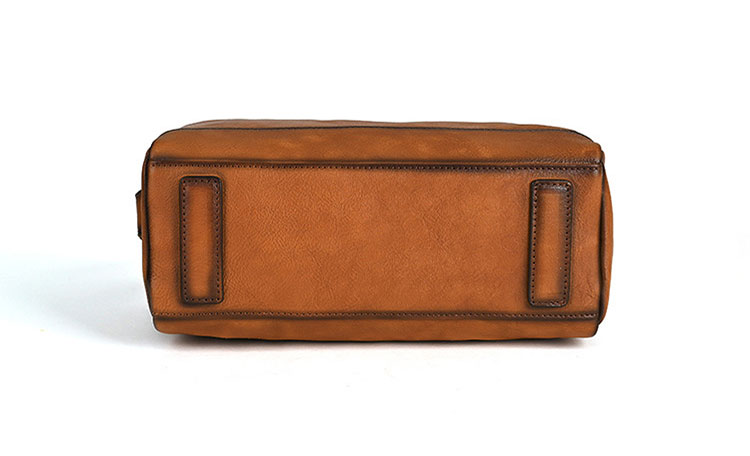 Whatna アンティーク風合い鞣し天 然 牛 革 斜めがけ ボディバッグ ワンショルダー メンズ ボディ斜め掛け 胸バッグ  肩掛けバック本革 厚手 レザー 左右付け替え可能  13799-4