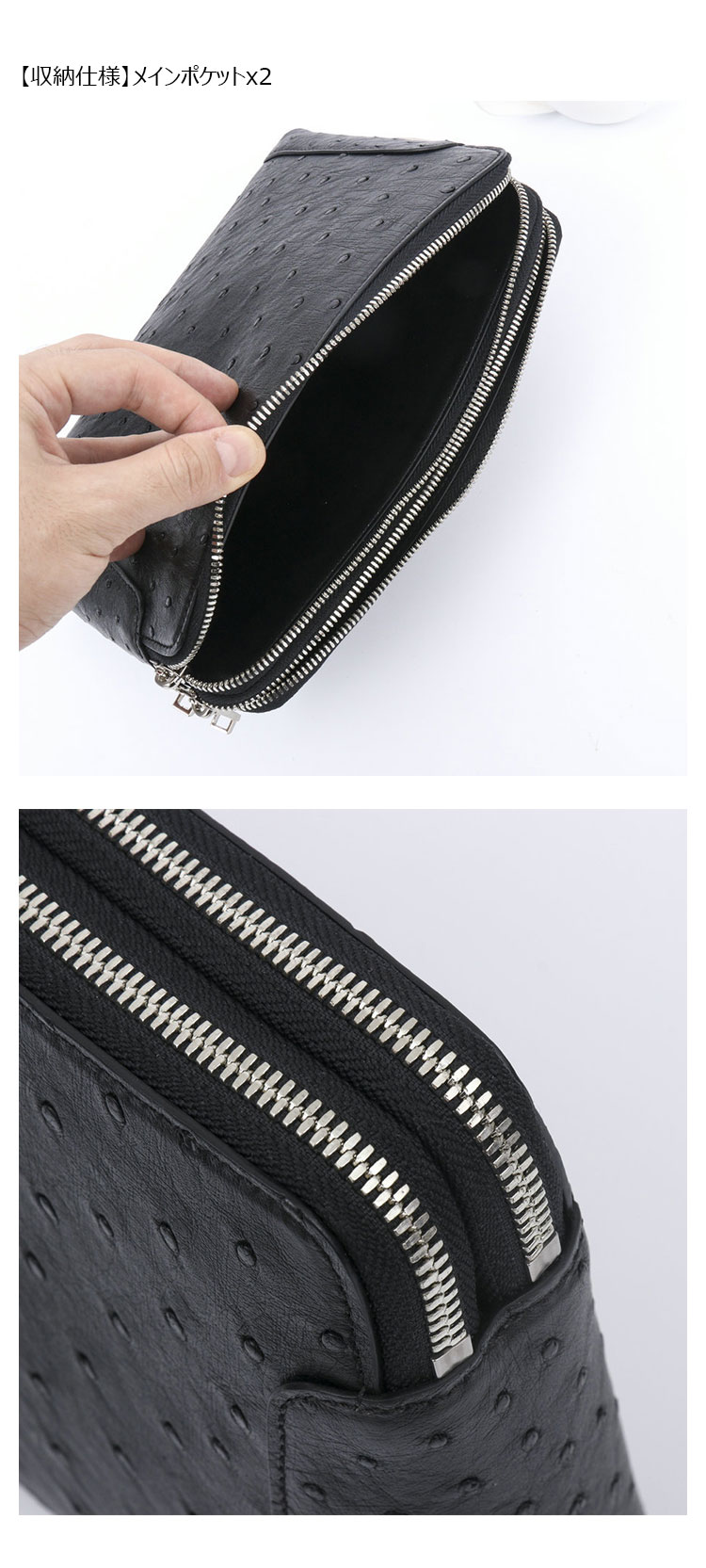 Whatna セカンドバッグ メンズ バッグ クラッチ バッグ 小さい 2室仕切 厚手 本 革 レザー パスワードロックボタン付 結婚式 バッグ フォーマル ビジネス 冠婚葬祭 バッグ 男性用 紳士用 2035T-6