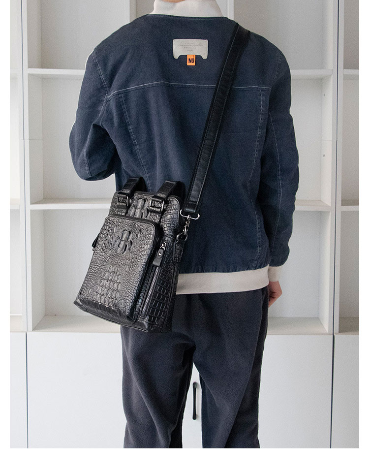 Whatna 天 然 牛革 ショルダーバッグ メンズ 2way 斜め掛け 手提げバッグ ビジネス バッグ セカンドバッグ 手持げバッグ 本革 厚手 レザー Ipad 10.5収納可 カジュアル フォーマル ビジネス 通学 通勤 肩掛け バッグ 自転車かばん プレゼント男性-11