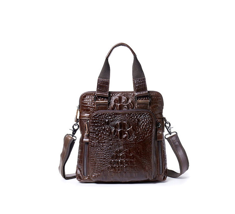 Whatna 天 然 牛革 ショルダーバッグ メンズ 2way 斜め掛け 手提げバッグ ビジネス バッグ セカンドバッグ 手持げバッグ 本革 厚手 レザー Ipad 10.5収納可 カジュアル フォーマル ビジネス 通学 通勤 肩掛け バッグ 自転車かばん プレゼント男性-1